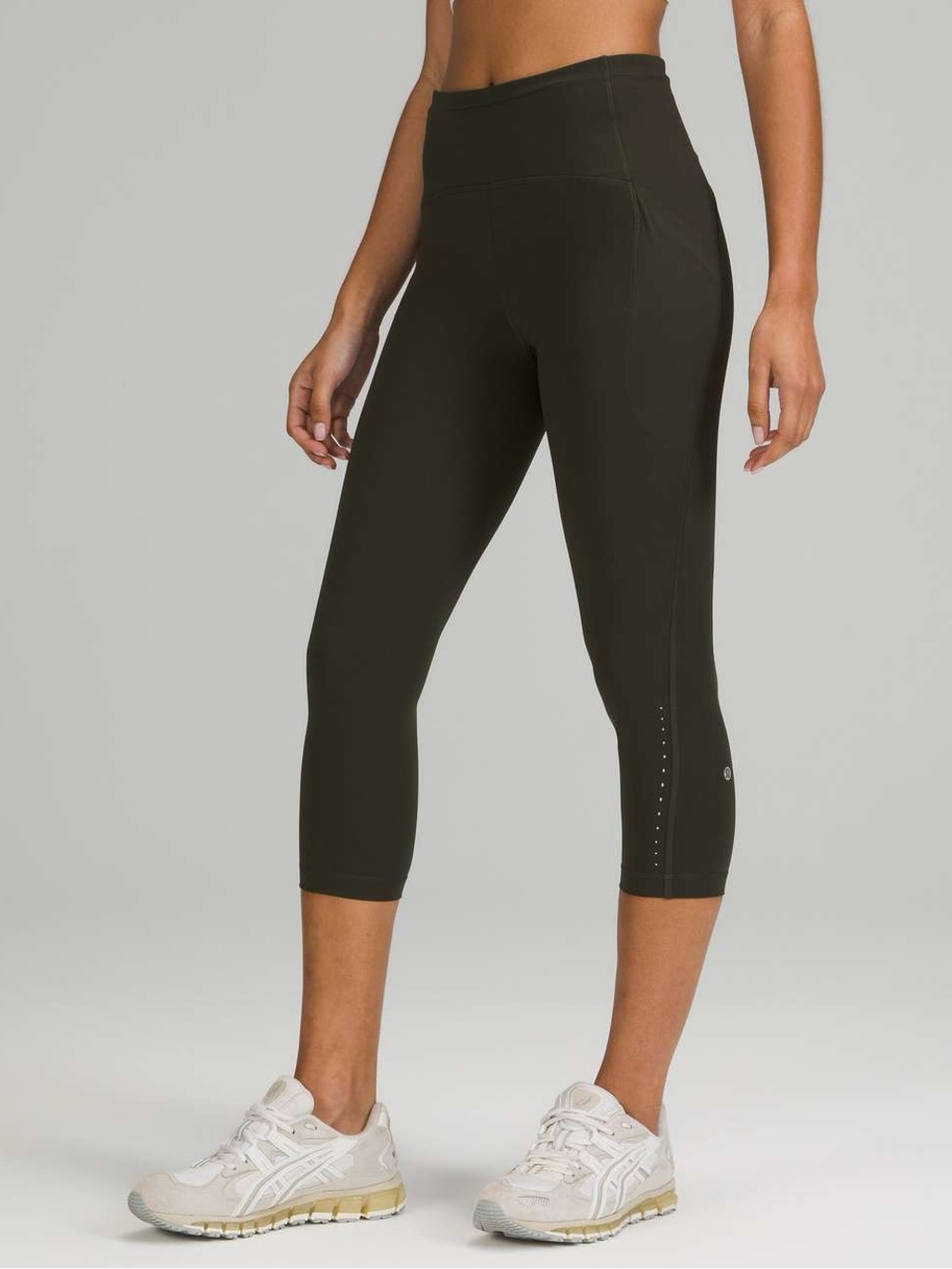 Lululemon Swift Speed High-Rise Crop 21" - Dark Olive Green Capri Leggings